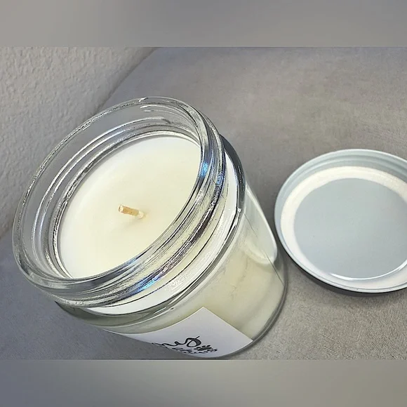 Glass Candle ‘Peony Petals’ — “All My Kids Have Paws”, 8oz, Overjoyed Boutique - Picture 6 of 11